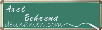 Axel Behrend Visitenkarte